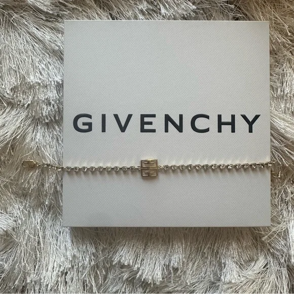 NWB Givenchy 4G Golden Crystal Chain Logo Bracelet - Picture 2 of 12